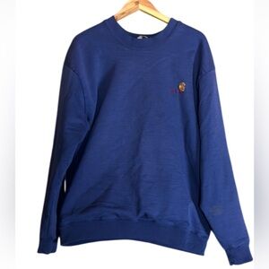 Vintage Carhartt navy blue sweatshirt with warm thermal waffle weave lining